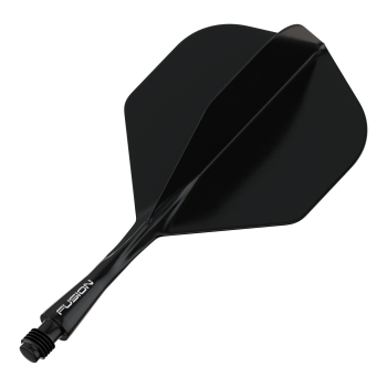 Winmau Fusion Flight Shaft System Standard Schwarz Short